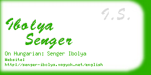 ibolya senger business card